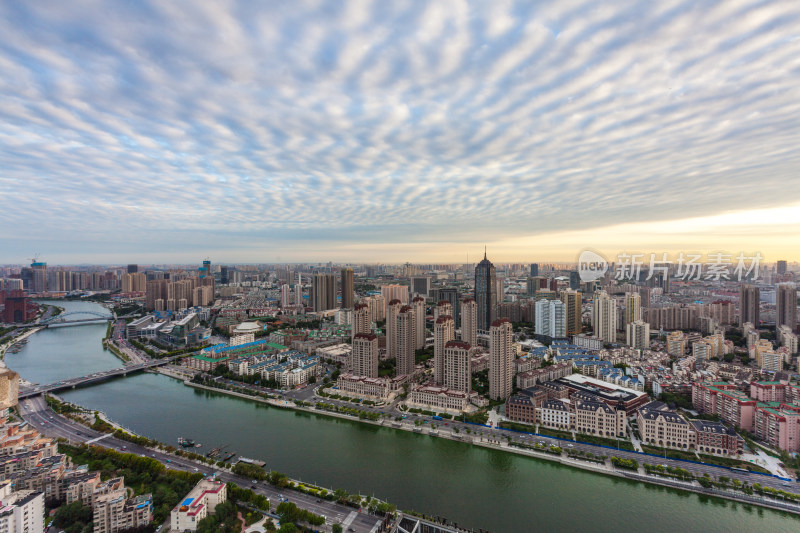 天津城市风光地标建筑城市夜景