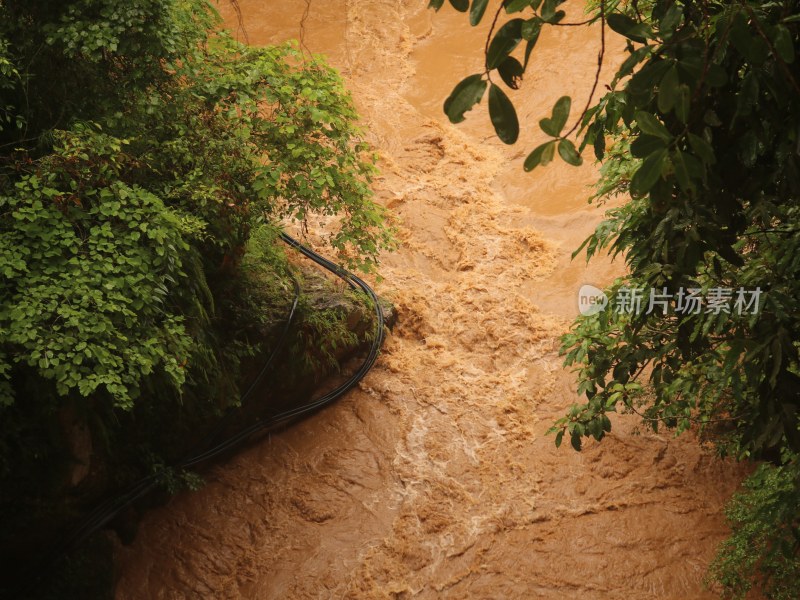 暴雨后的山洪 山水 泥石流 大暴雨