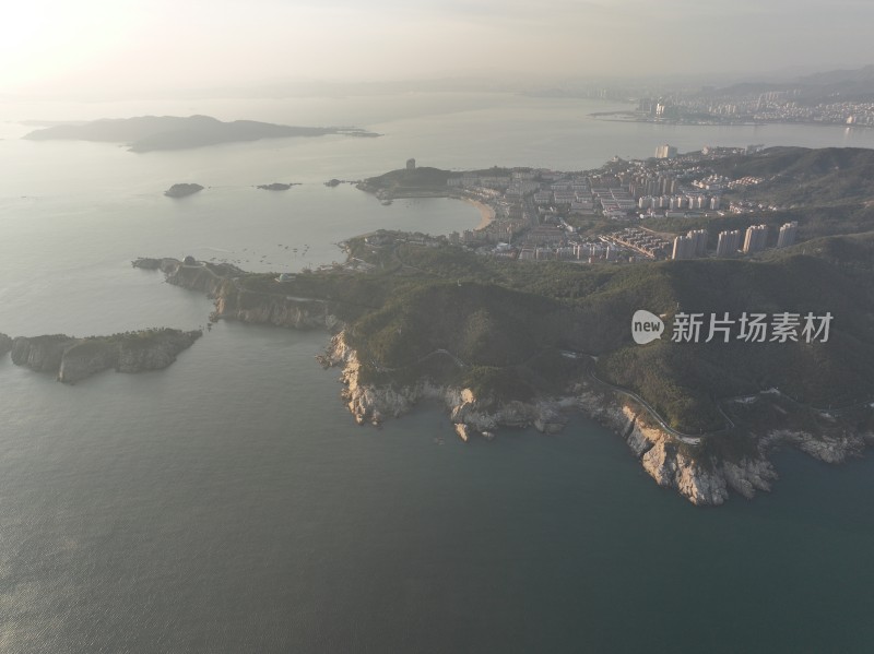 威海市孙家疃猫头山环海路山海城市风景