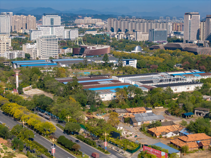 上饶城市建设航拍图