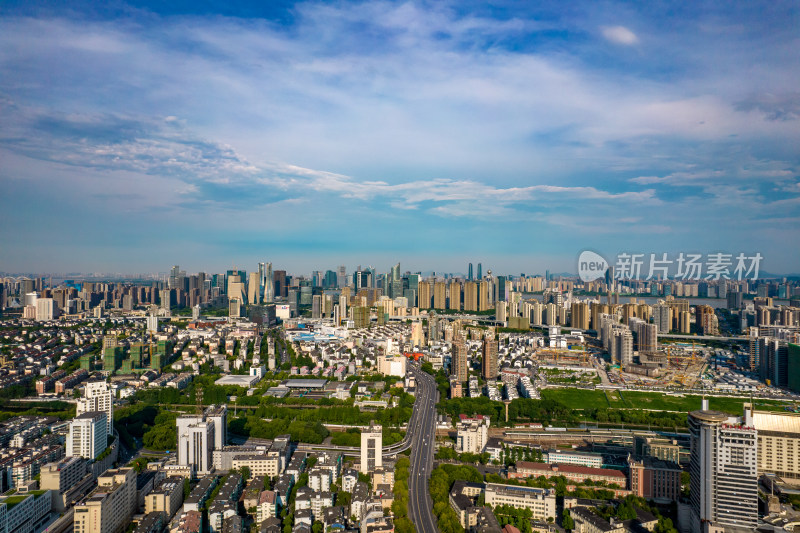 杭州城市大景航拍摄影图