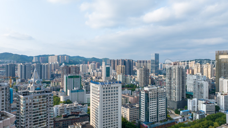 贵州省贵阳市老城区多角度航拍