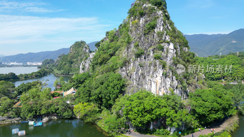 航拍广东肇庆七星岩景区