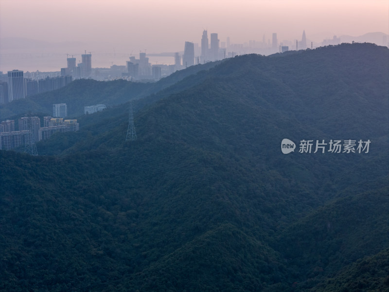 梅林后山深圳罗湖福田景色