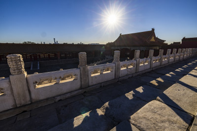北京故宫博物院无人空景