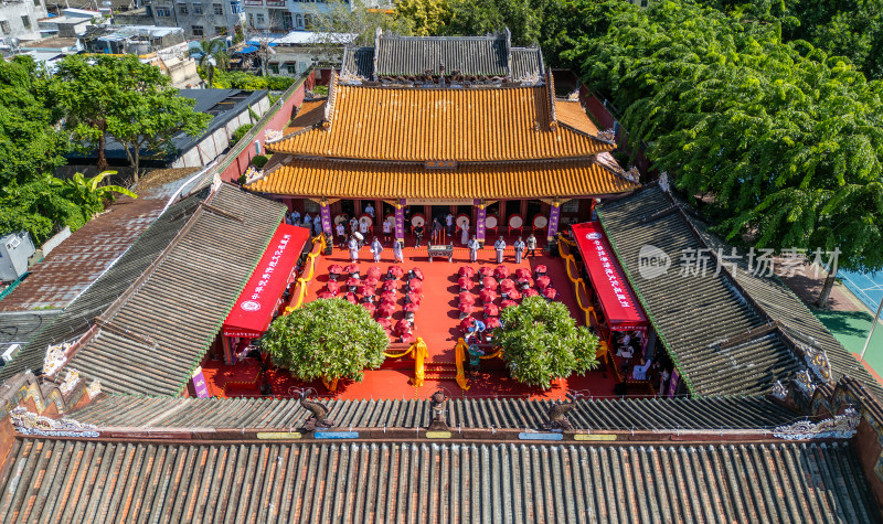 海南三亚崖州古城高视角历史文化航拍全景