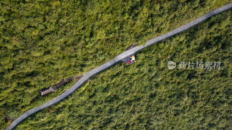 阳山秤架乡村公路观景台风景