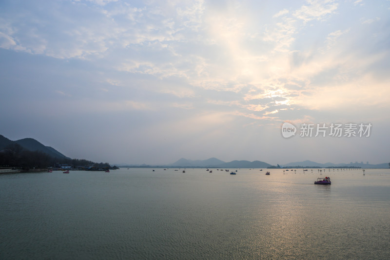 徐州云龙湖落日晚霞美景