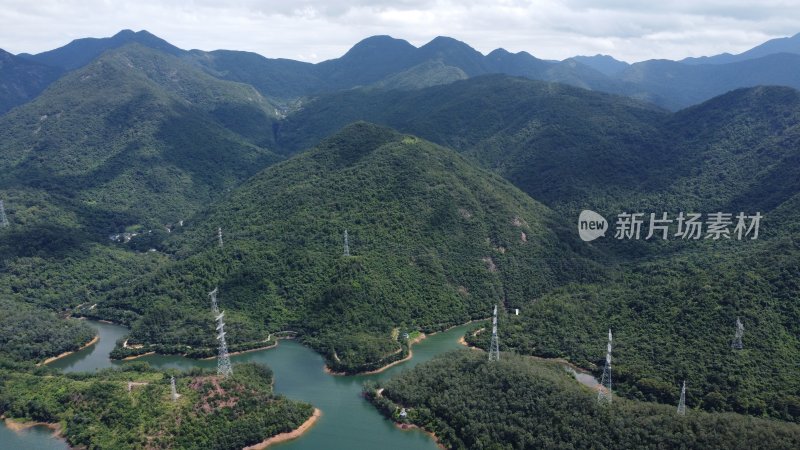 航拍广东省东莞市清溪镇自然风光