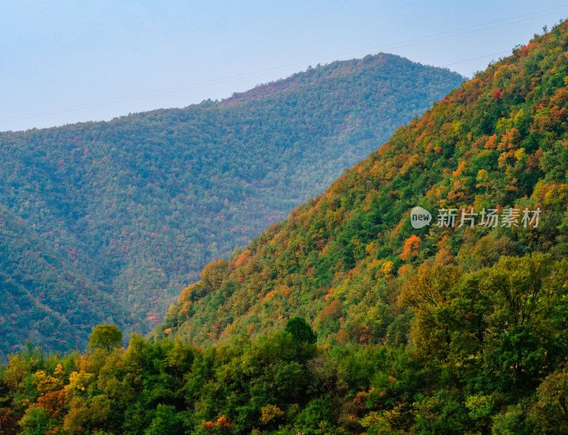 河南洛阳白云山风景区秋色