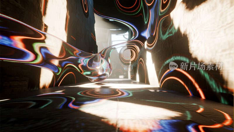 抽象光影空间艺术场景