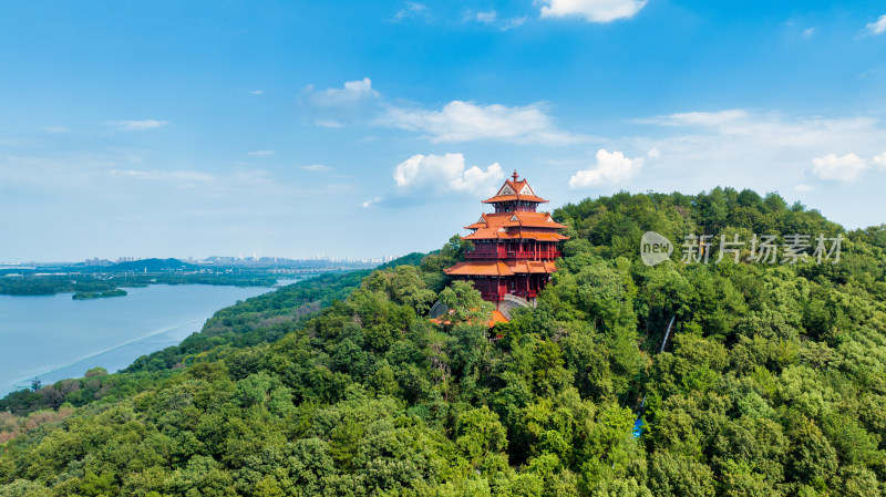 湖北武汉东湖磨山楚天台航拍