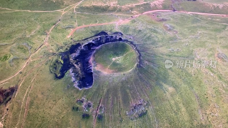 内蒙古察哈尔火山航拍