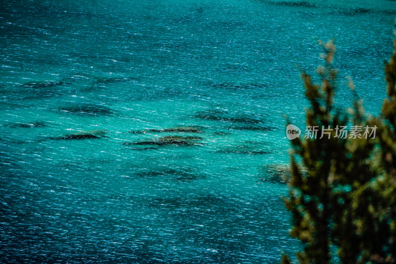 九寨沟的清澈湖水景观