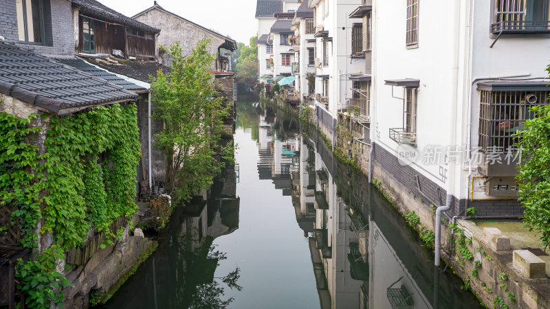 绍兴仓桥直街江南水乡风景