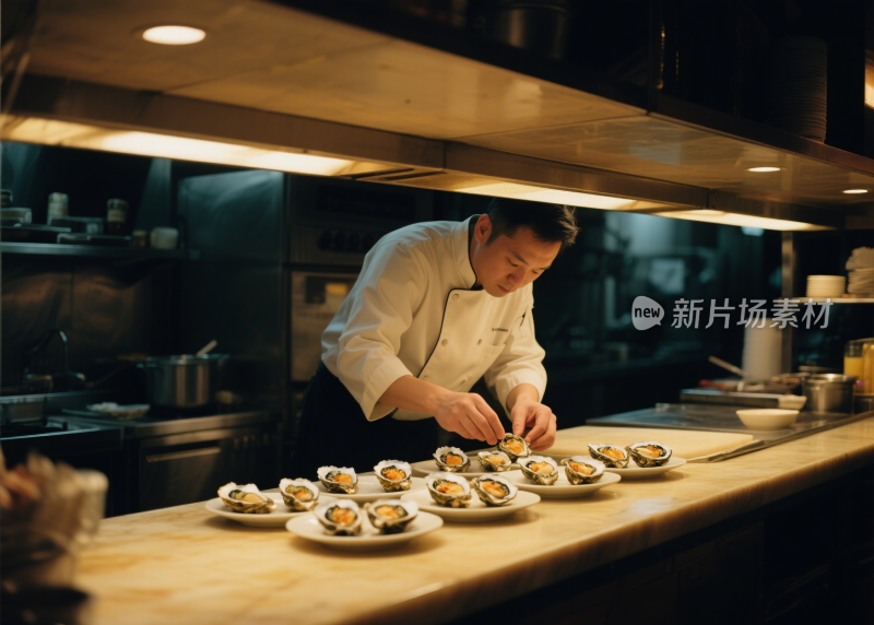 生蚝烤生蚝清蒸生蚝海鲜餐饮美食