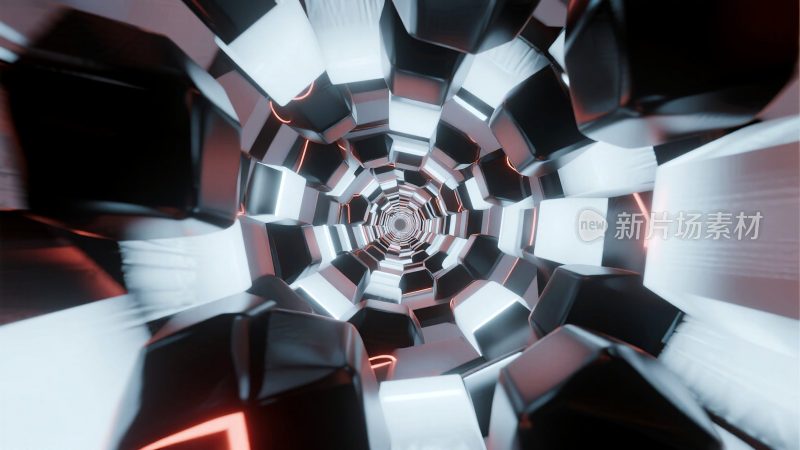 科幻风格隧道抽象光影素材