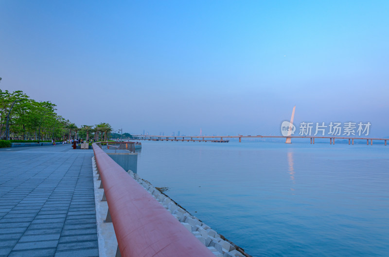 深圳湾公园海岸海景风光