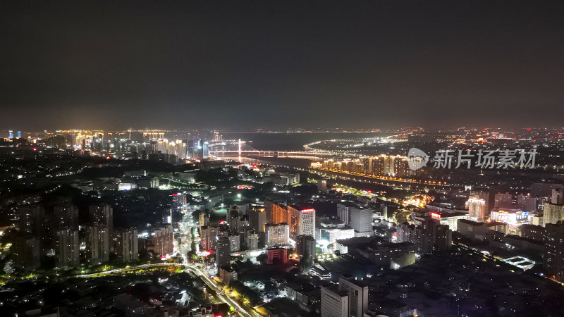 泉州城市夜景航拍图