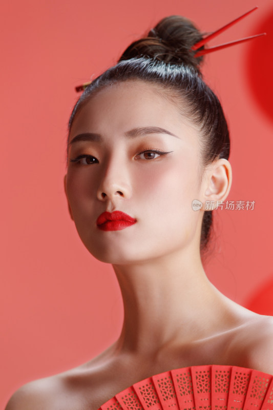 彩妆美女肖像