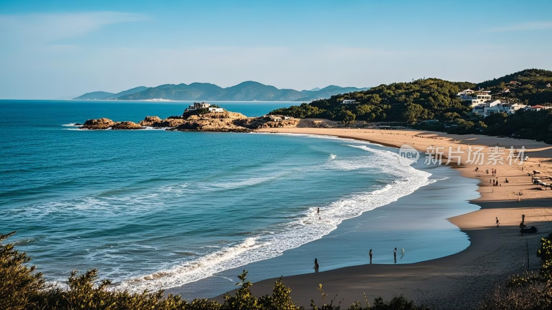 海岛风光旖旎迷人沙滩海边风景