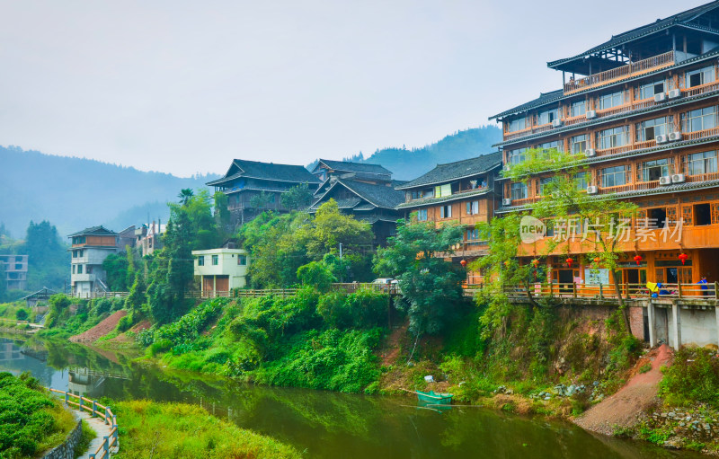 广西柳州三江程阳八寨乡村田园自然风光