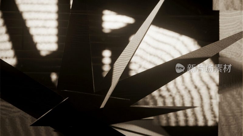 抽象现代建筑光影艺术画面