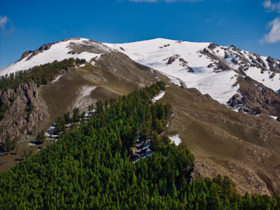 航拍高山森林