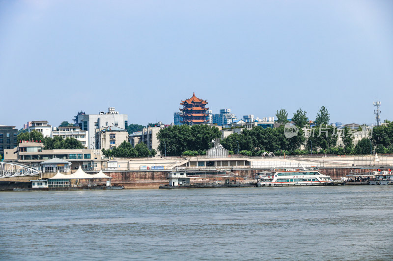 湖北武汉长江江滩沿线风景