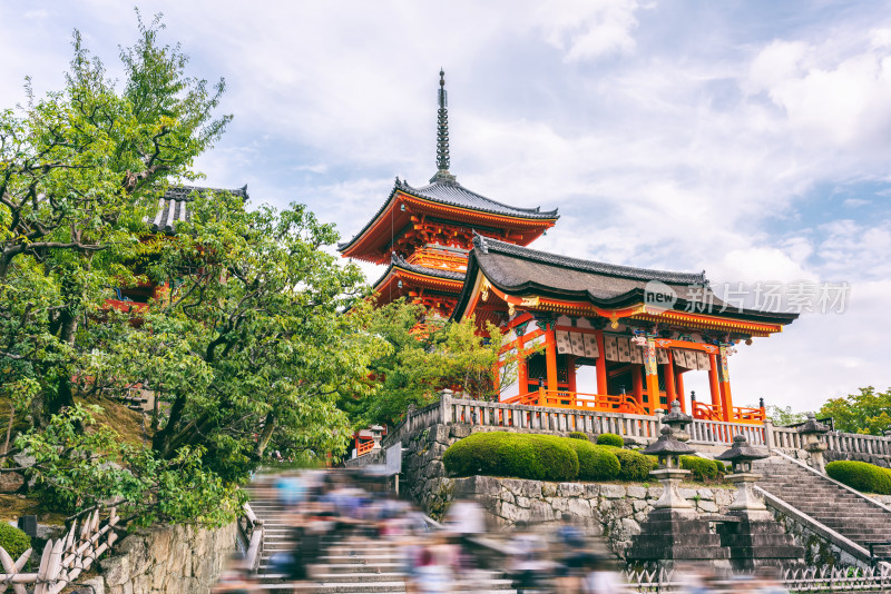 日本京都著名旅游景点音羽山清水寺风光