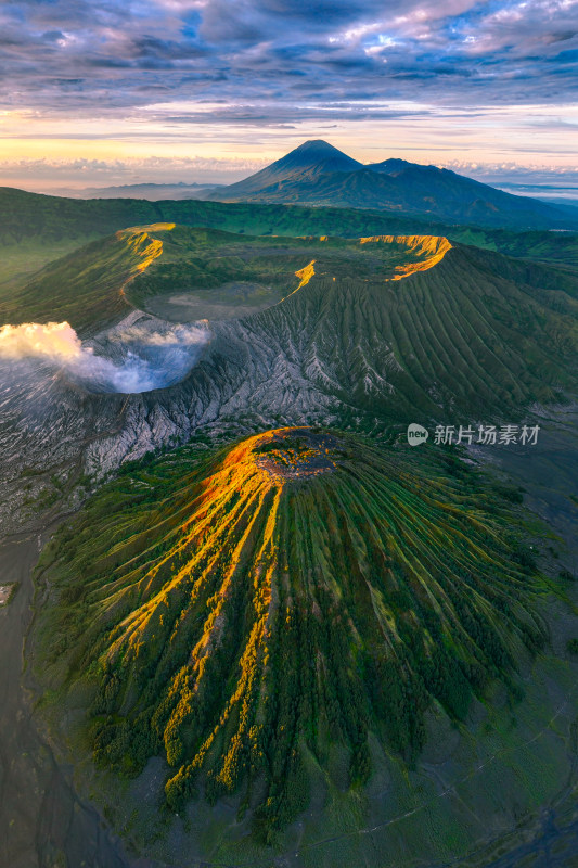 印尼东爪哇岛bromo火山航拍