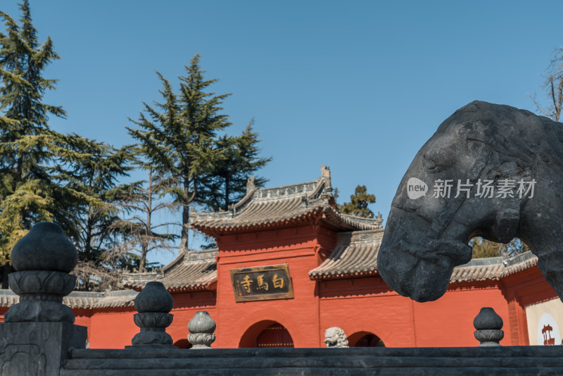 洛阳著名景点佛教圣地白马寺大门牌匾