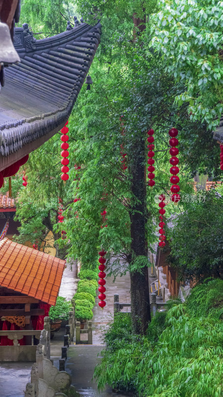 杭州飞来峰景区上天竺法喜禅寺古建筑