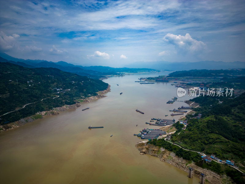 祖国大好河山长江三峡风光航拍图