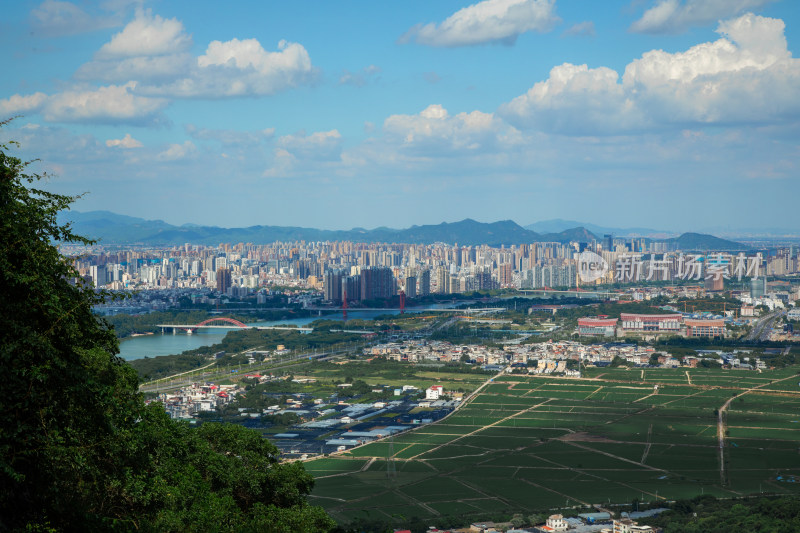 漳州市区航拍风光全景