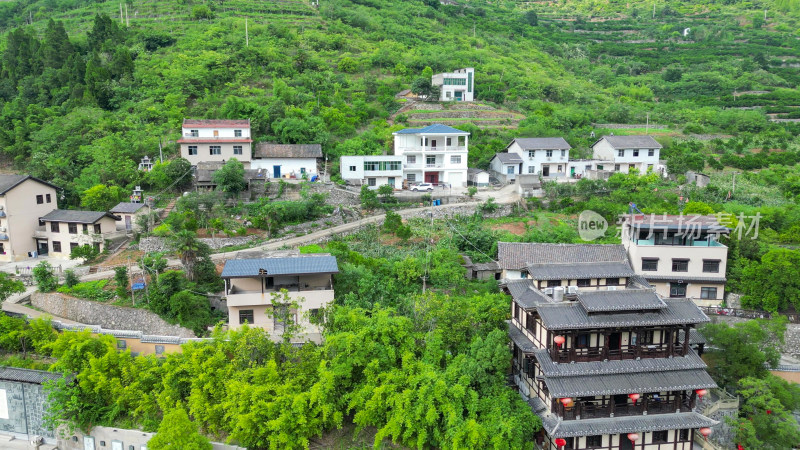 航拍湖北宜昌兴山县昭君村