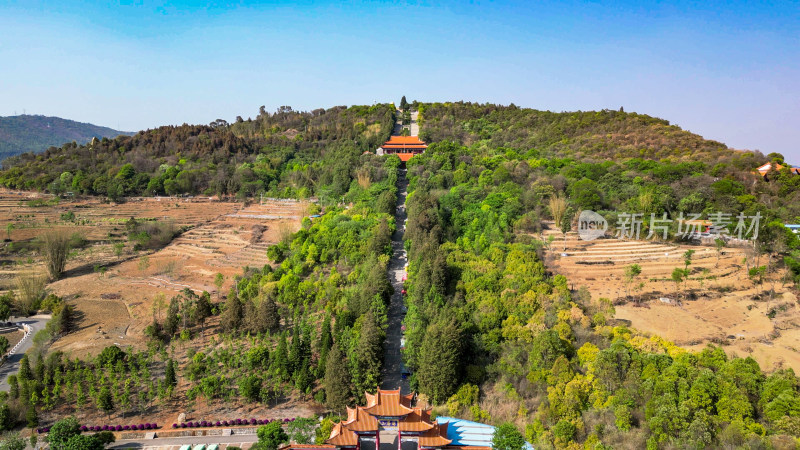 云南弥勒锦屏山景区航拍