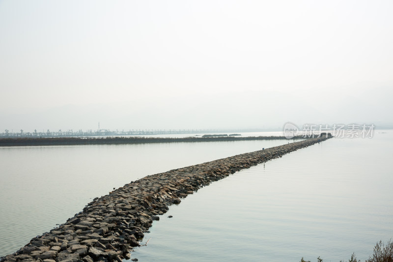 山西运城市盐湖风光