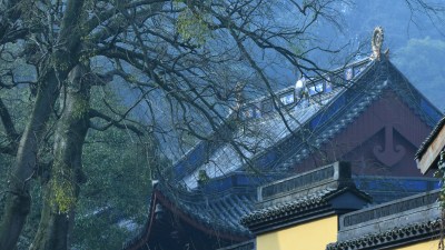 杭州西湖中天竺法净禅寺古建筑风景