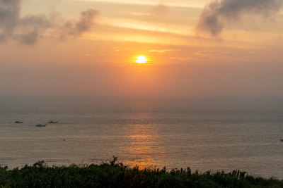 海边的落日