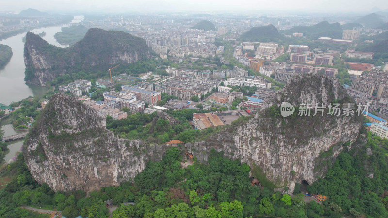 广西桂林南溪山4A景区航拍