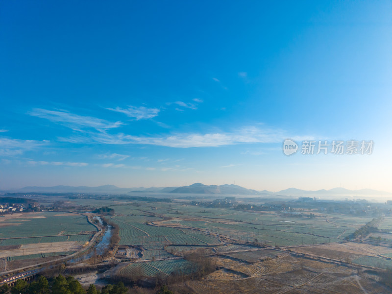 乡村田园风光航拍全景