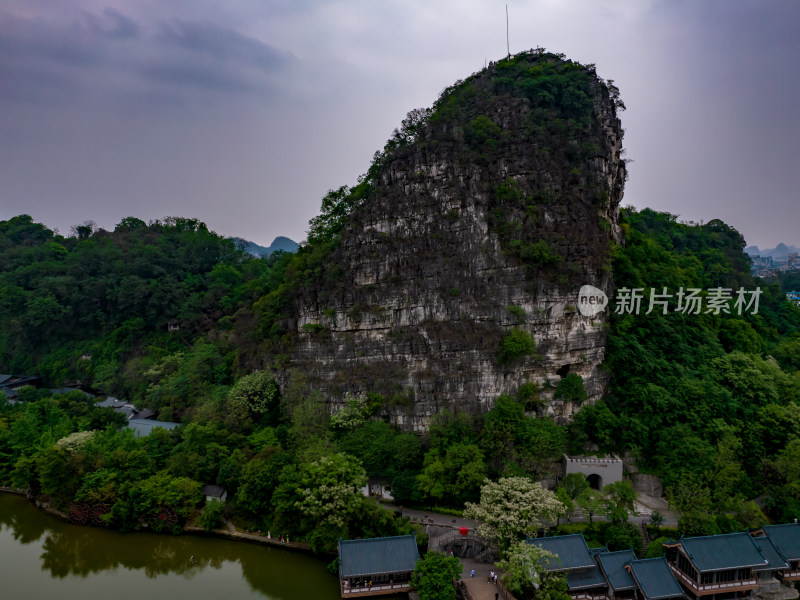 广西桂林山水风光航拍摄影图