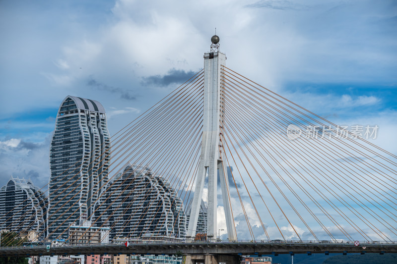 西双版纳景洪市的建筑和景观