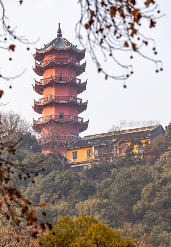 无锡锡惠名胜龙光塔秋冬景观