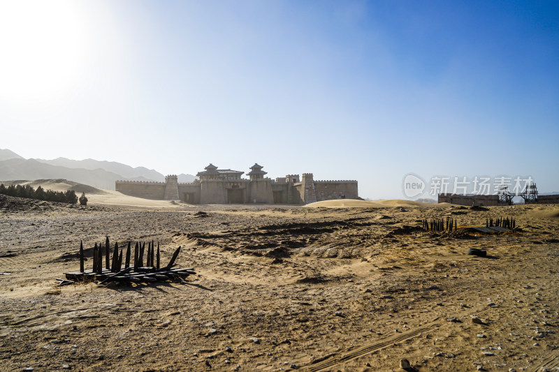 沙漠城墙建筑黄沙