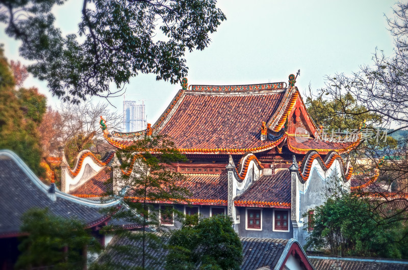 夕照麓山书院