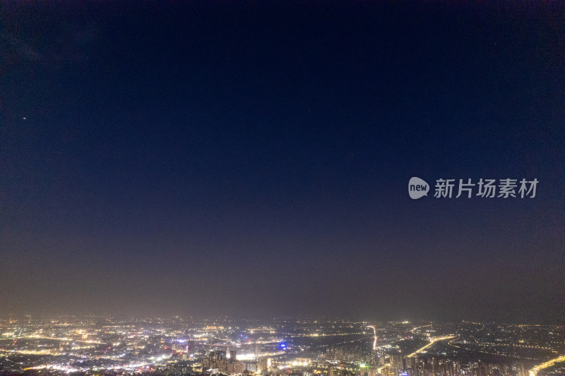 广东江门城市夜景灯光航拍摄影图