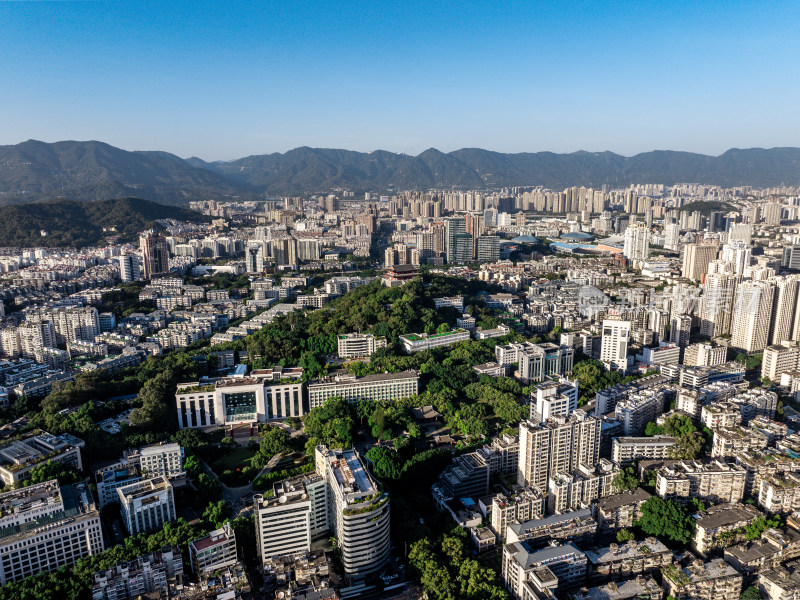 福建福州城市风景航拍建筑