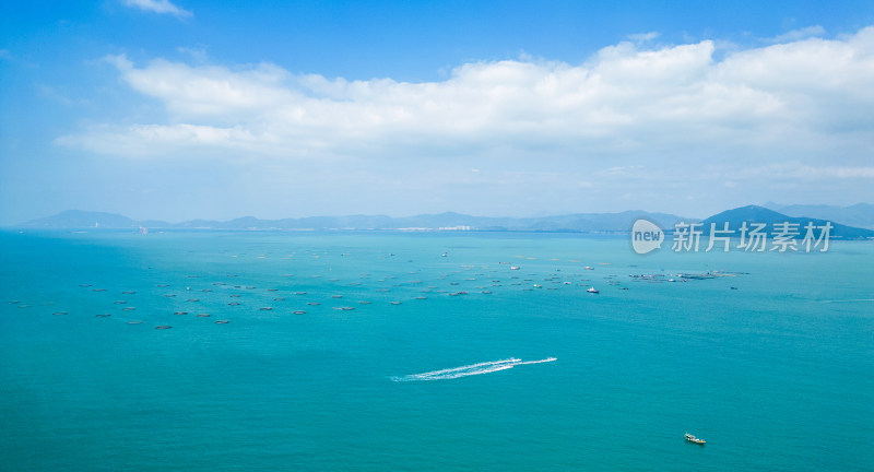海南三亚水产养殖高视角航拍